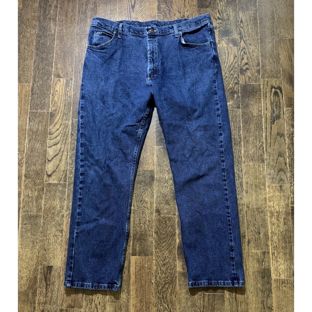 Wrangler Blue Jeans Mens Size 40x30 Premium Quality Comfort Guaranteed Dark Wash